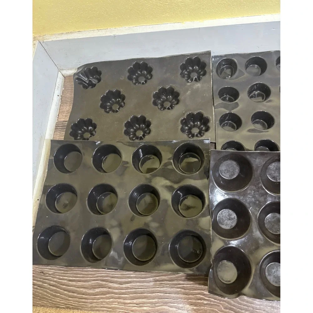 Demarle Flexipan Silicone Baking Molds Set 9pc France Professional Pastry Black